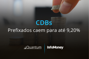 CDBs: prefixados caem para até 9,20%